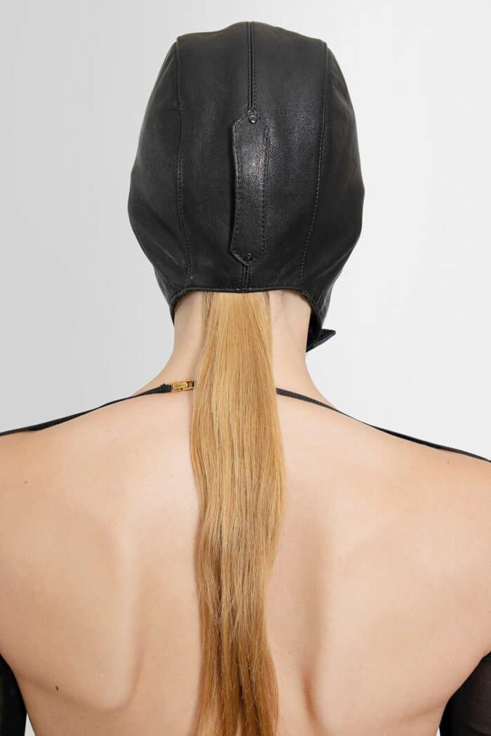 SAINT LAURENT Leather Aviator Hat