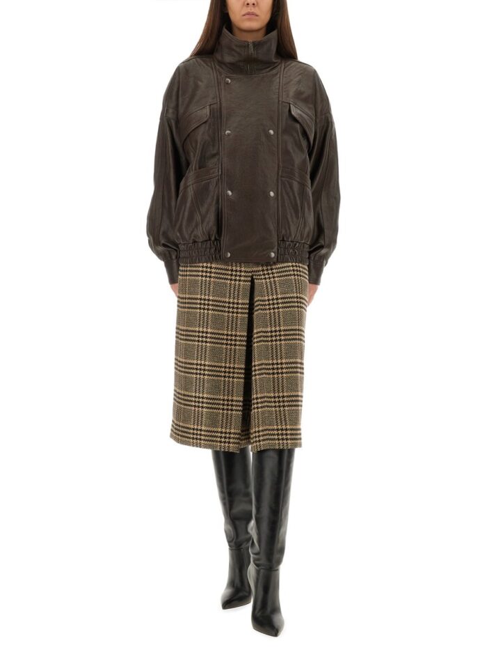 Saint Laurent LEATHER "BALLOON" BOMBER JACKET