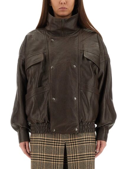 Saint Laurent LEATHER "BALLOON" BOMBER JACKET