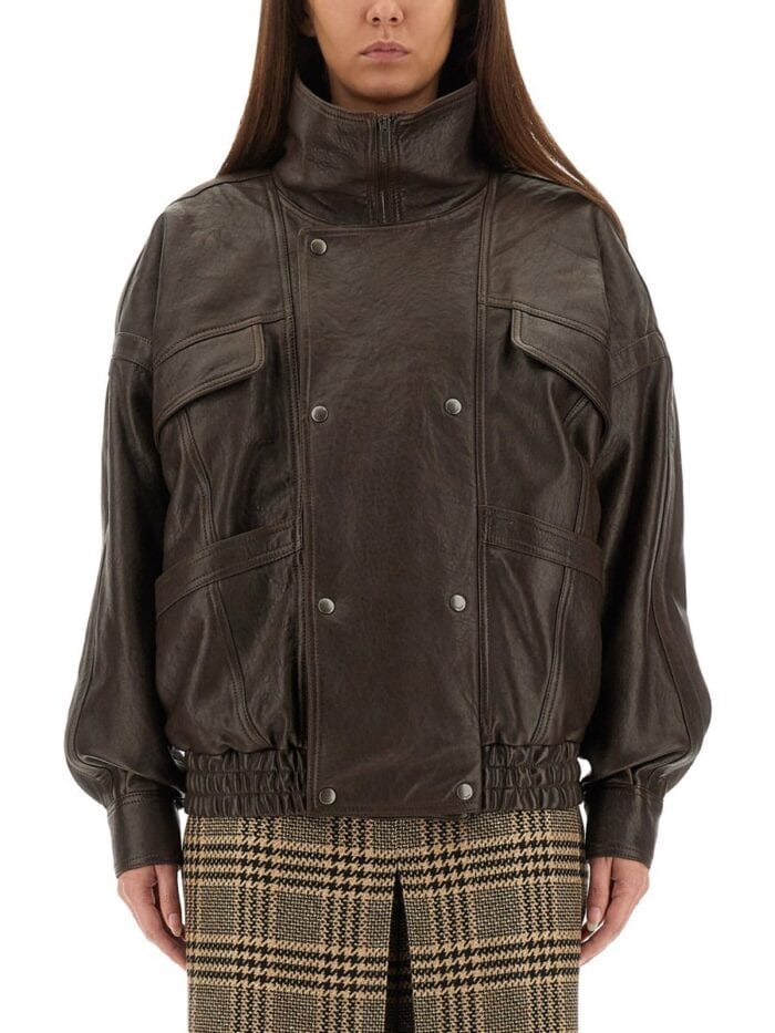 Saint Laurent LEATHER "BALLOON" BOMBER JACKET