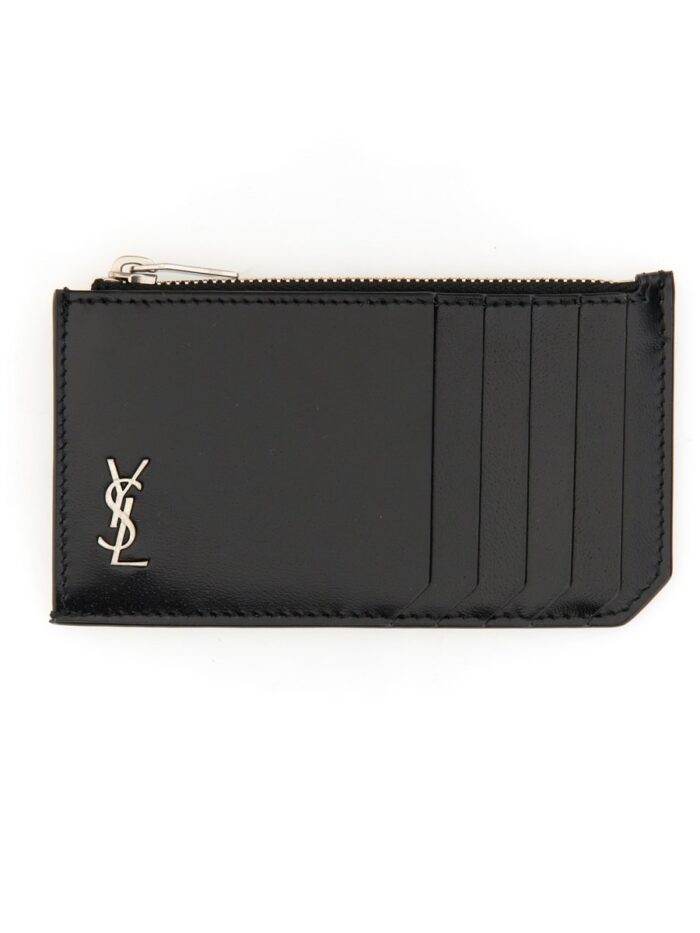 saint laurent leather card holder Saint Laurent LEATHER CARD HOLDER