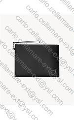 Saint Laurent Leather Clutch With Monogram Detail