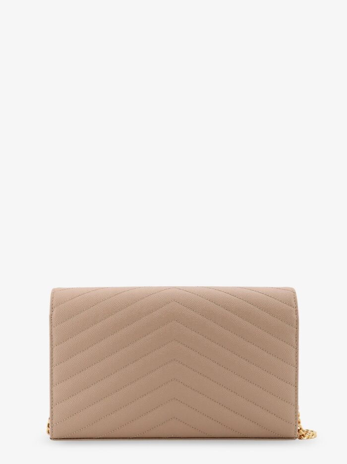 Saint Laurent Leather Crossbody Bag With Metal Cassandra Logo