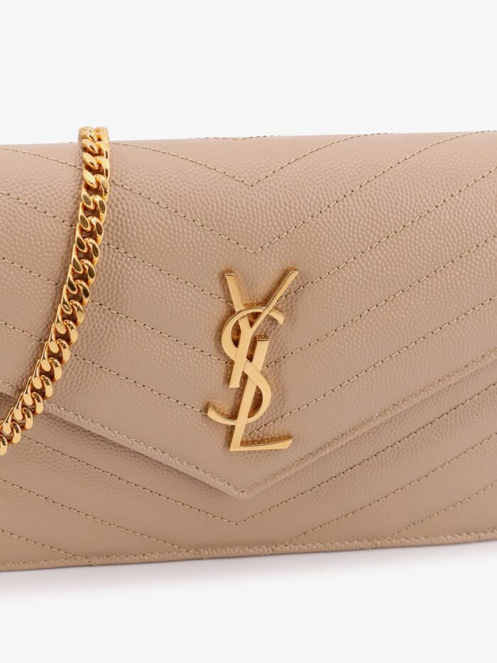 saint laurent leather crossbody bag with metal cassandra logo Saint Laurent Leather Crossbody Bag With Metal Cassandra Logo