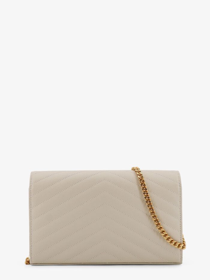 Saint Laurent Leather Crossbody Bag With Metal Cassandre Logo