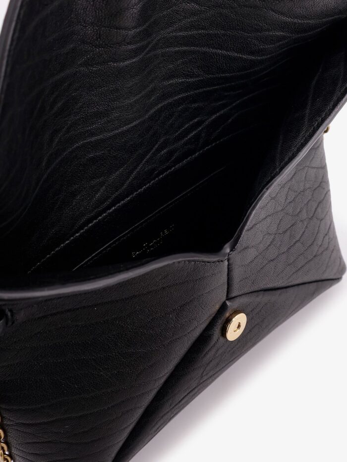 Saint Laurent Leather Crossbody Bag With Metal Cassandre Logo