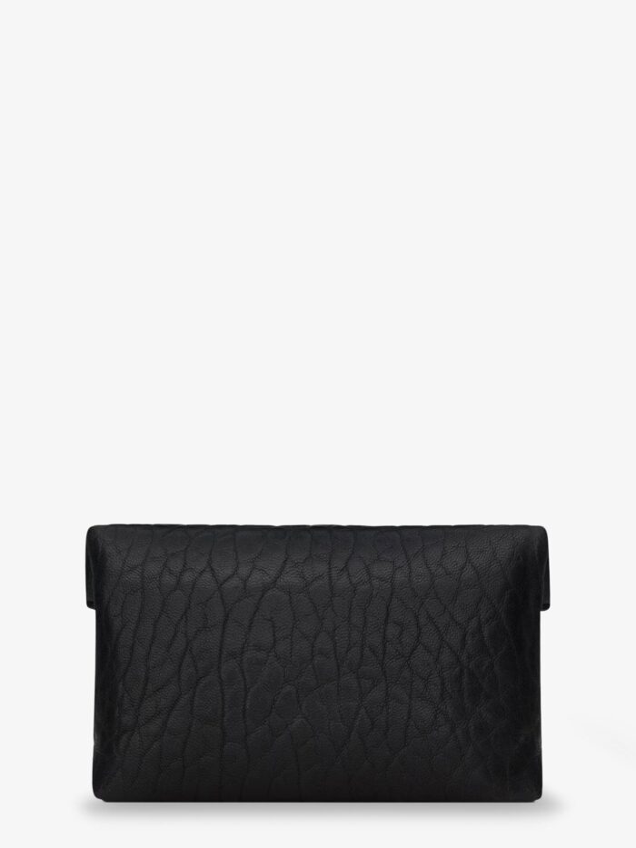 Saint Laurent Leather Envelope Card Holder With Metal Cassandre Logo