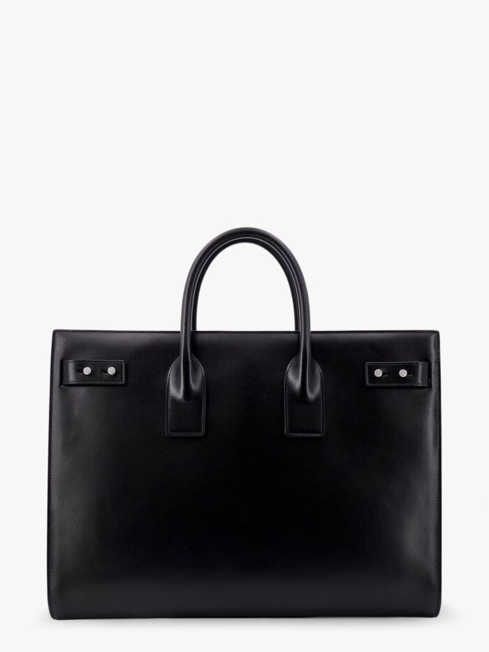 Saint Laurent Leather Handbag With Frontal Logo Print