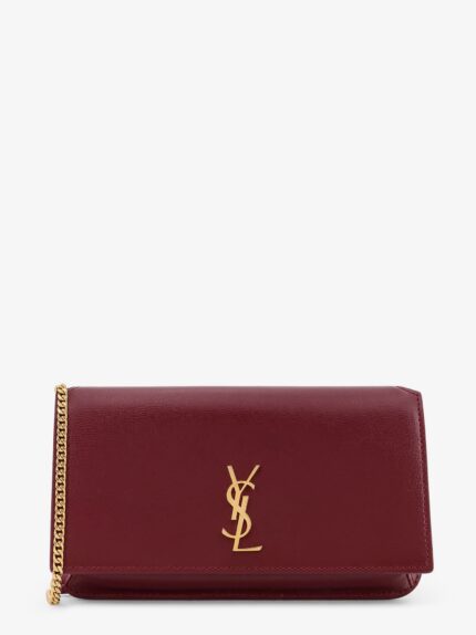 Saint Laurent Leather Shoulder Bag With Cassandre Logo