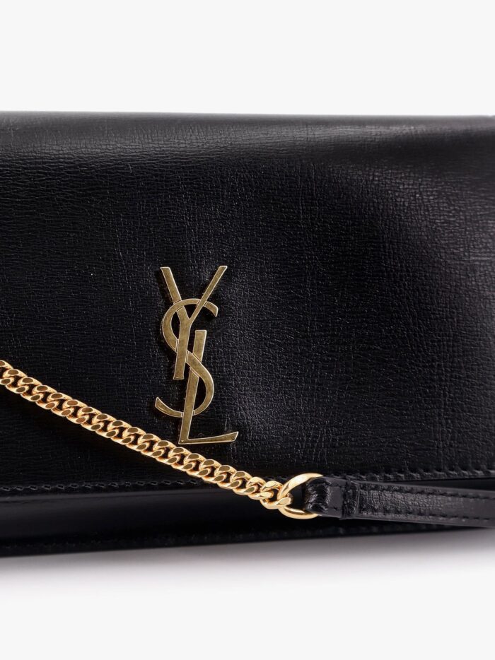 Saint Laurent Leather Shoulder Bag With Cassandre Monogram