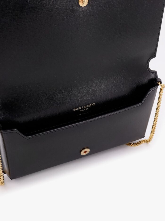 Saint Laurent Leather Shoulder Bag With Cassandre Monogram