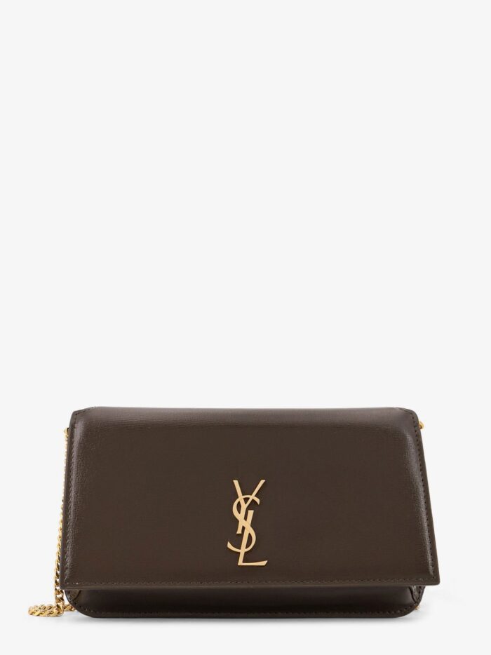 Saint Laurent Leather Shoulder Bag With Cassandre Monogram