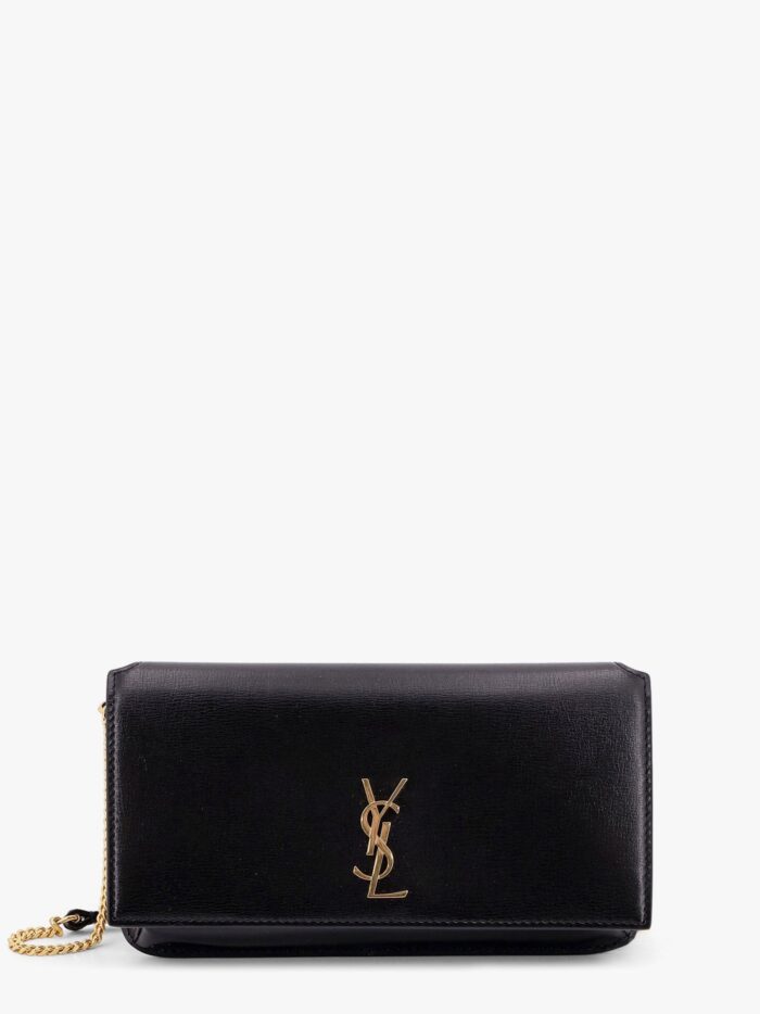 Saint Laurent Leather Shoulder Bag With Cassandre Monogram