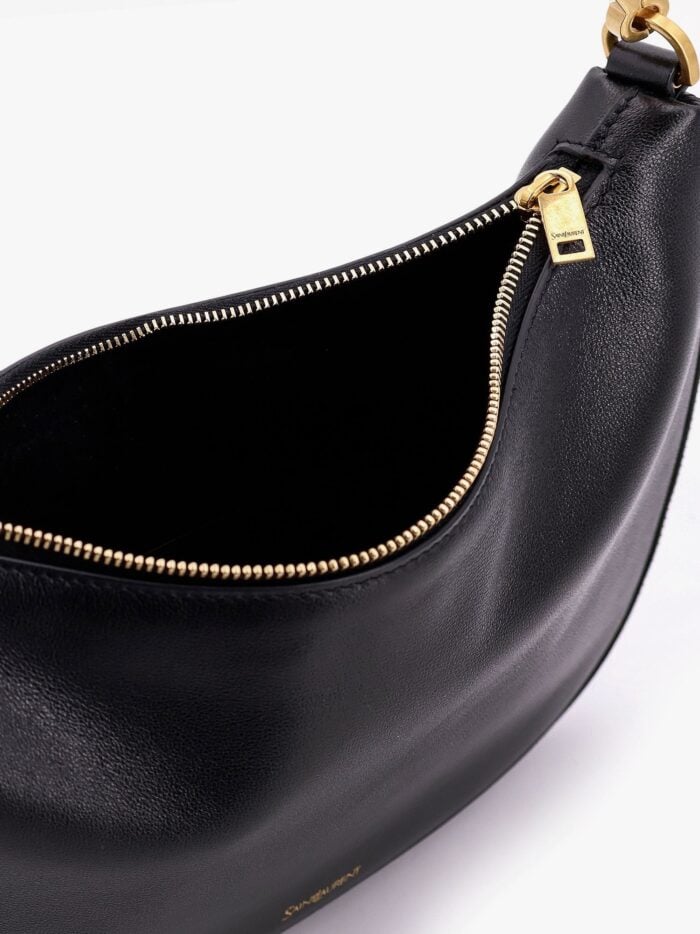 Saint Laurent Leather Shoulder Bag With Frontal Logo