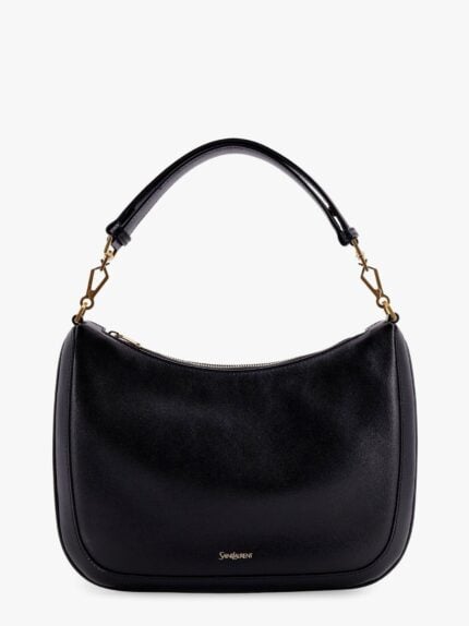Saint Laurent Leather Shoulder Bag With Frontal Logo