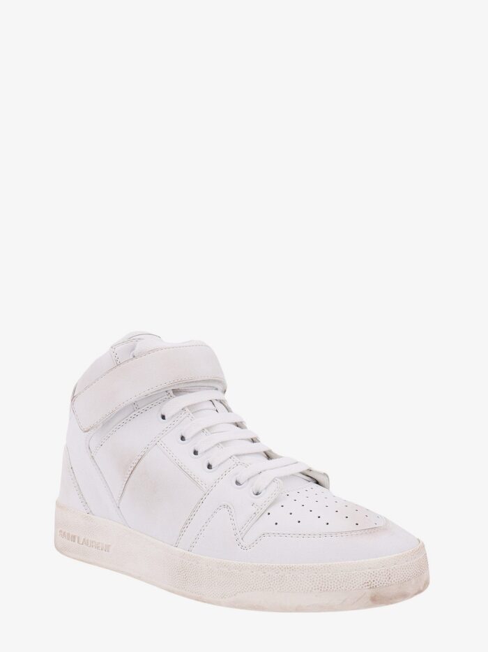 Saint Laurent Leather Sneskers With Washed-out Effect