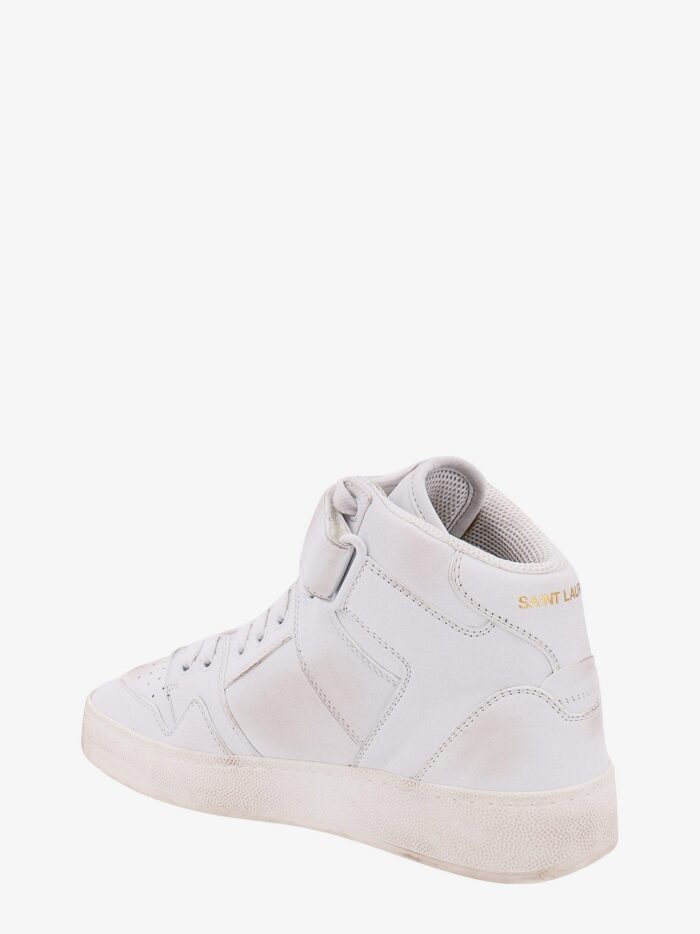 Saint Laurent Leather Sneskers With Washed-out Effect