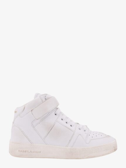 Saint Laurent Leather Sneskers With Washed-out Effect