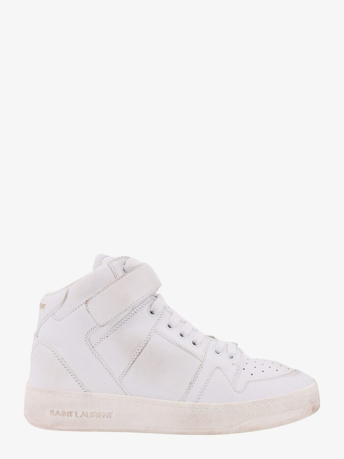 Saint Laurent Leather Sneskers With Washed-out Effect