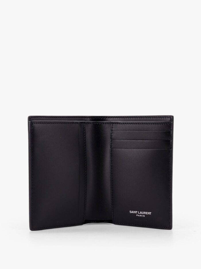 Saint Laurent Leather Wallet With Frontal Monogram
