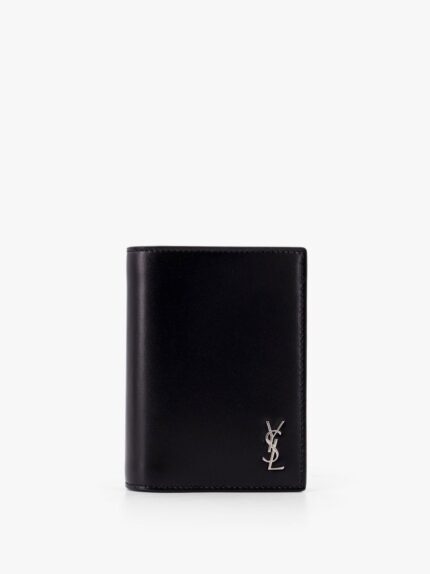 Saint Laurent Leather Wallet With Frontal Monogram