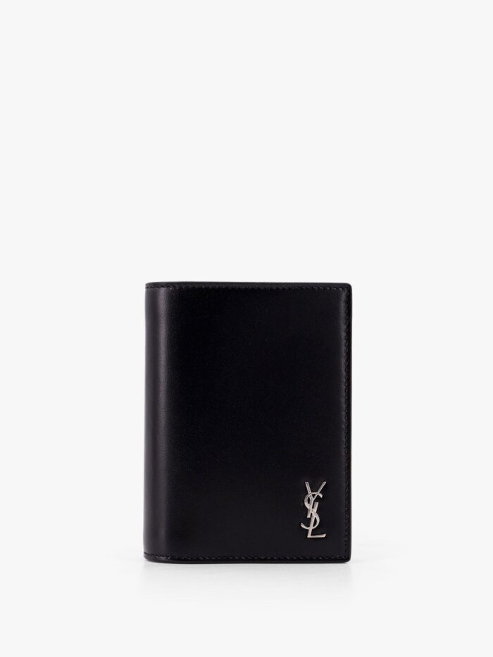 Saint Laurent Leather Wallet With Frontal Monogram