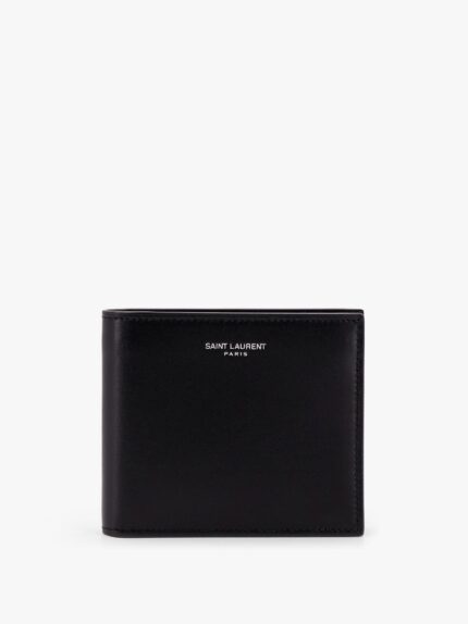 Saint Laurent Leather Wallet With Lettering Logo