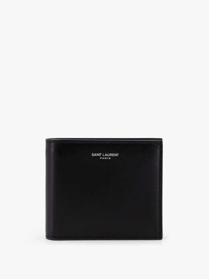 Saint Laurent Leather Wallet With Lettering Logo