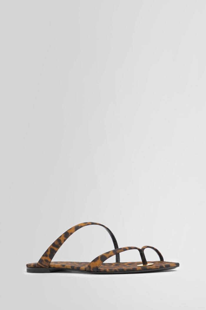 SAINT LAURENT Leopard Print Tanger Sandals