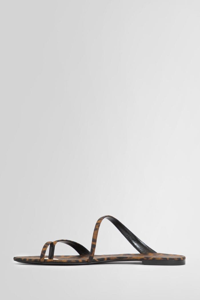 SAINT LAURENT Leopard Print Tanger Sandals