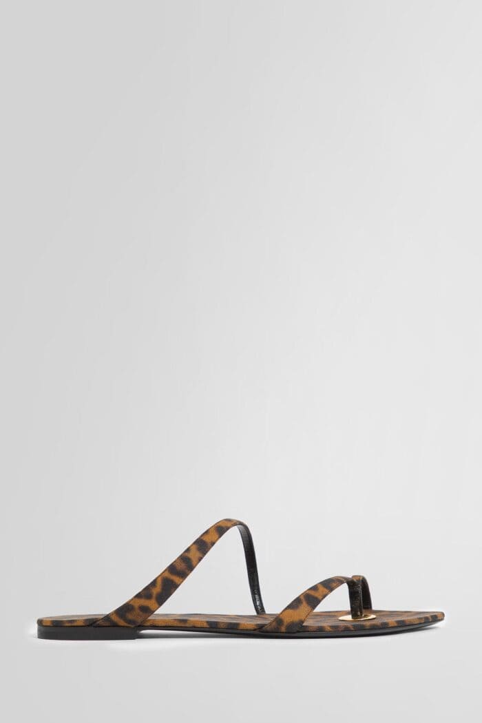SAINT LAURENT Leopard Print Tanger Sandals