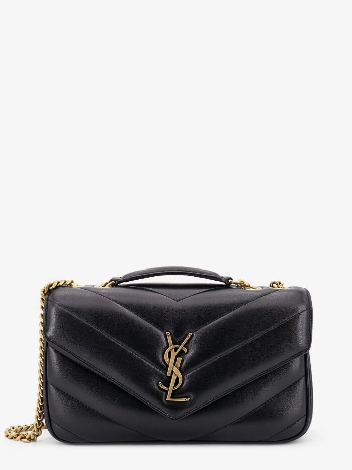 saint laurent loulou leather shoulder bag with metal cassandre logo Saint Laurent Loulou Leather Shoulder Bag With Metal Cassandre Logo