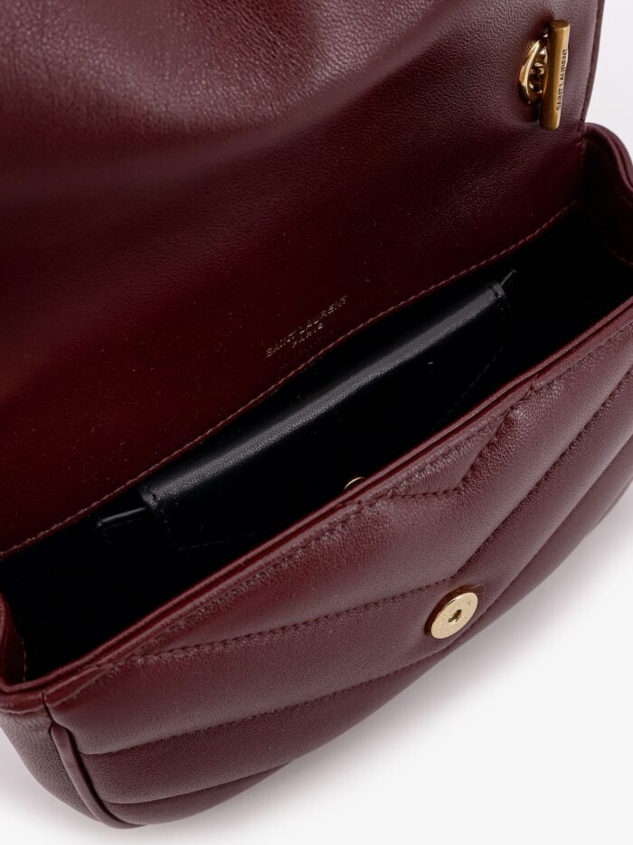 Saint Laurent Loulou Mini Crossbody Bag With Chevron Stitching