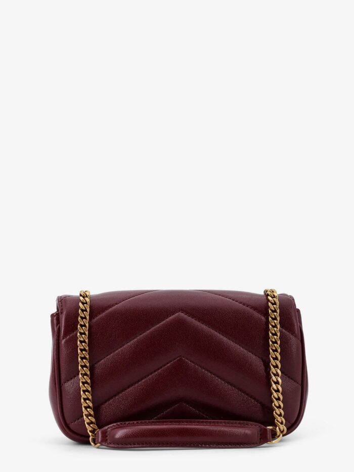 Saint Laurent Loulou Mini Leather Shoulder Bag With Chevron Stitching