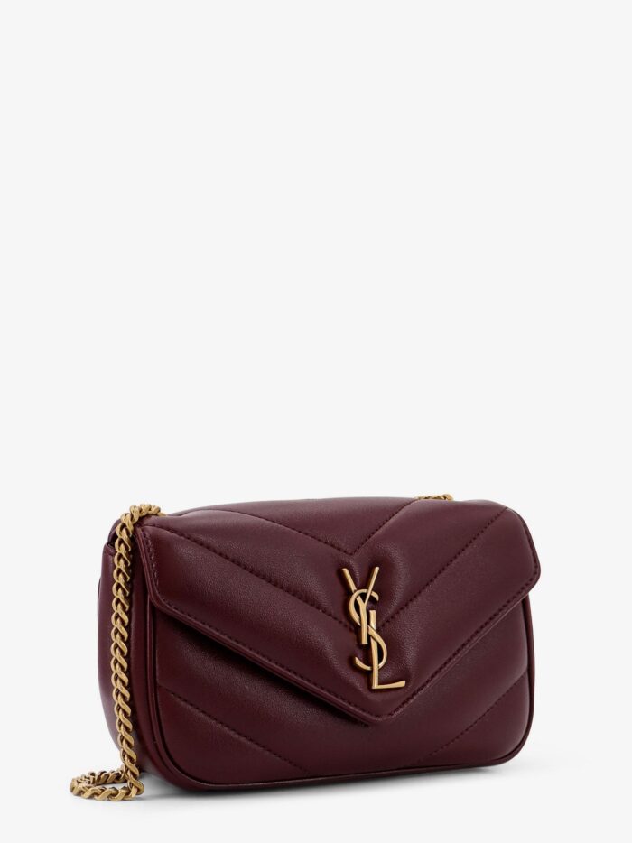 Saint Laurent Loulou Mini Leather Shoulder Bag With Chevron Stitching