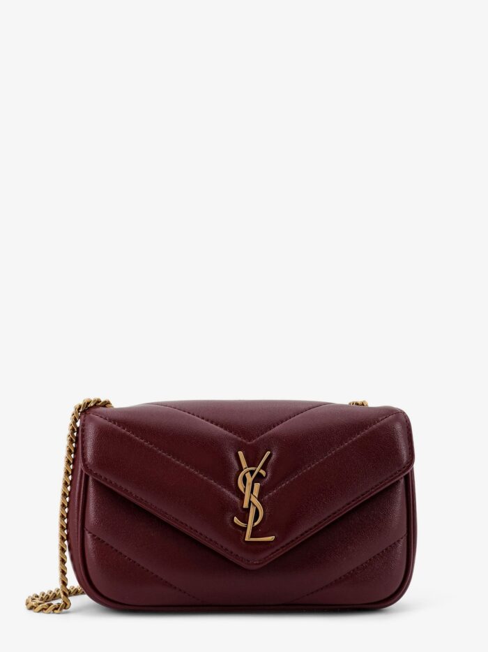 Saint Laurent Loulou Mini Leather Shoulder Bag With Chevron Stitching