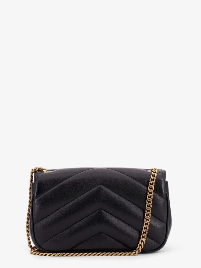 Saint Laurent Loulou Mini Leather Shoulder Bag With Chevron Stitchings