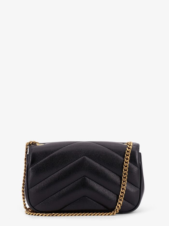 Saint Laurent Loulou Mini Leather Shoulder Bag With Chevron Stitchings