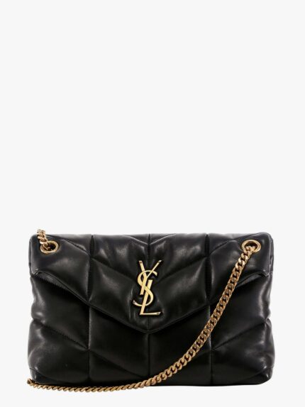 Saint Laurent Loulou Puffer Leather Shoulder Bag With Metal Monogram