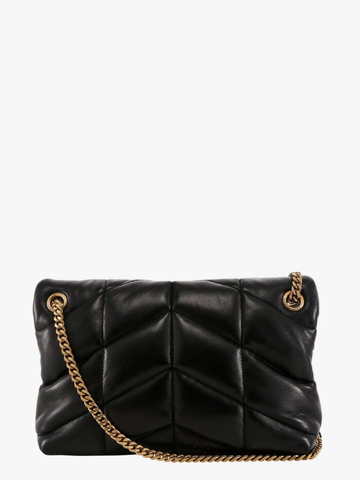 Saint Laurent Loulou Puffer Leather Shoulder Bag With Metal Monogram