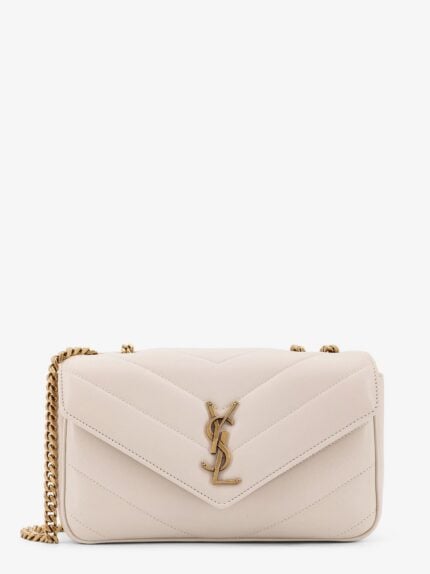 Saint Laurent Loulou Small Leather Shoulder Bag With Chevron Stitchings