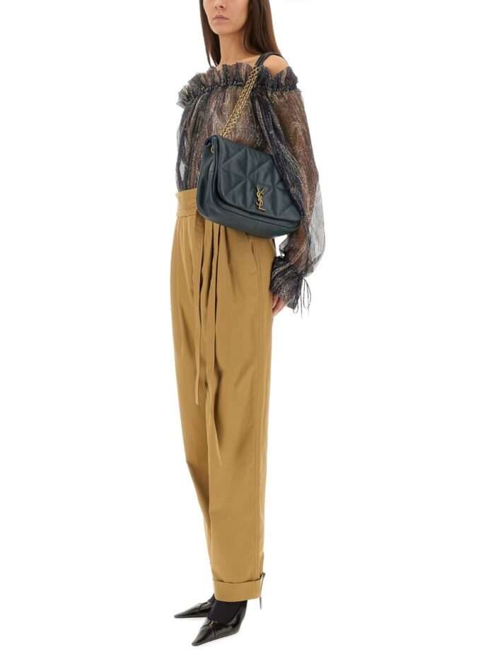 Saint Laurent LUREX SILK CREPONNE TOP