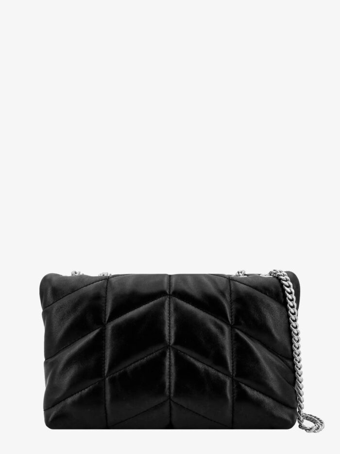 Saint Laurent Matelassé Leather Shoulder Bag With Frontal Monogram