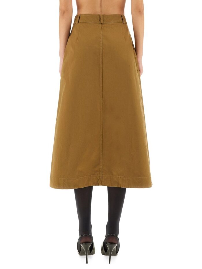 Saint Laurent MIDI SKIRT WITH BUTTONS