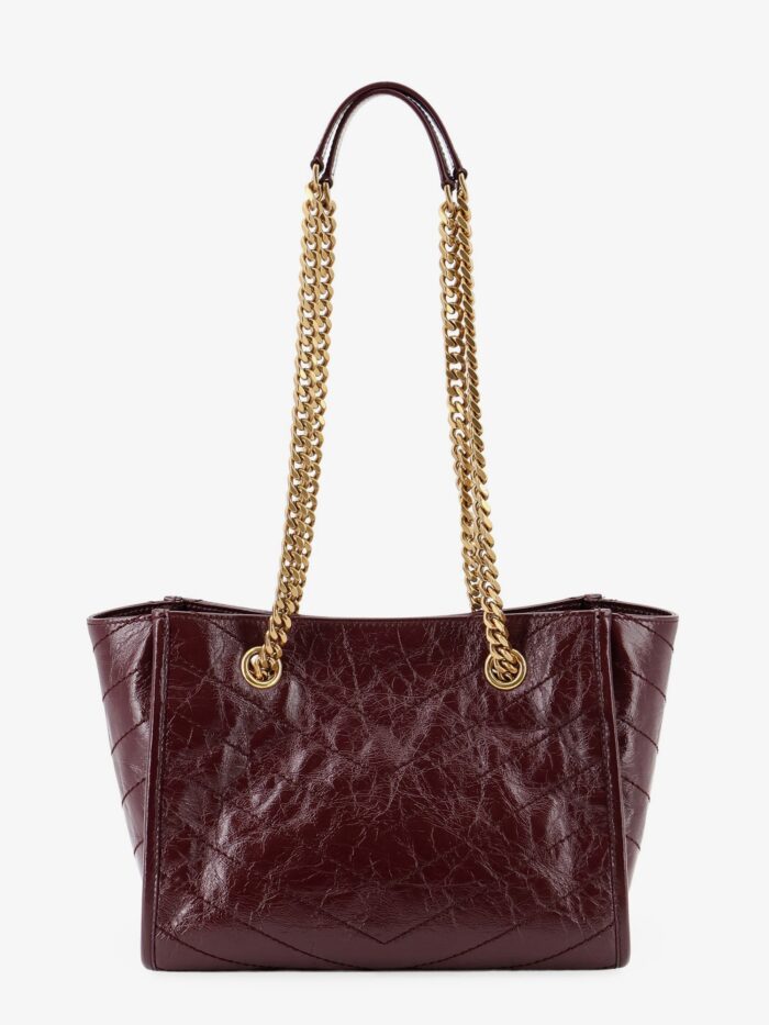 Saint Laurent Niki Vintage-effect Leather Shopping Bag