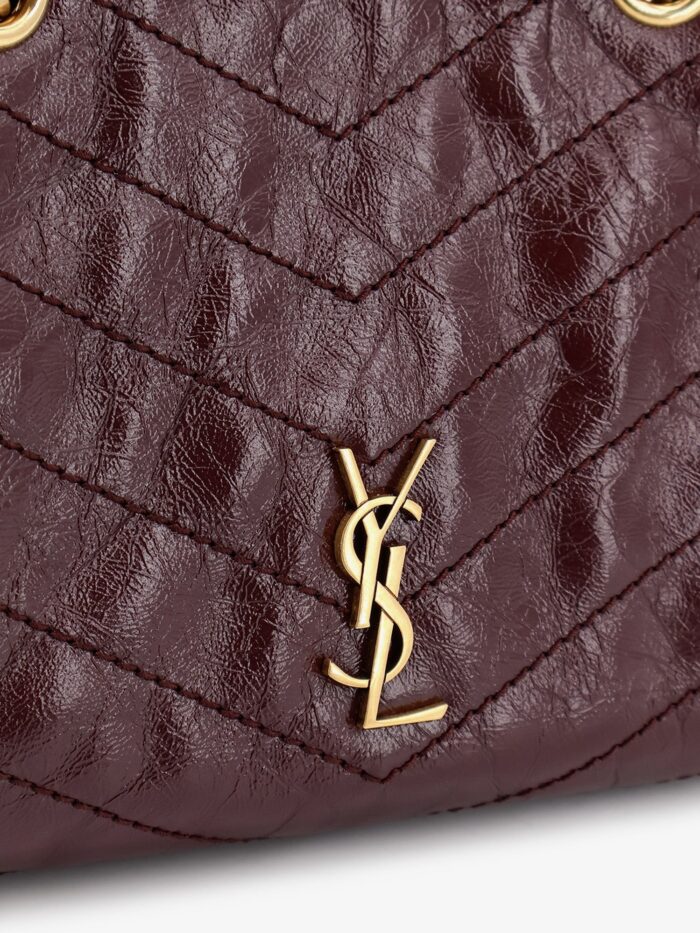 Saint Laurent Niki Vintage-effect Leather Shopping Bag