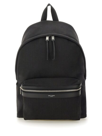 Saint Laurent NYLON CANVAS AND LEATHER "CITY" BACKPACK