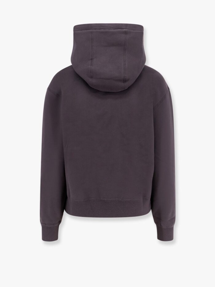 Saint Laurent Organic Cotton Sweatshirt With Frontal Logo Embroidery
