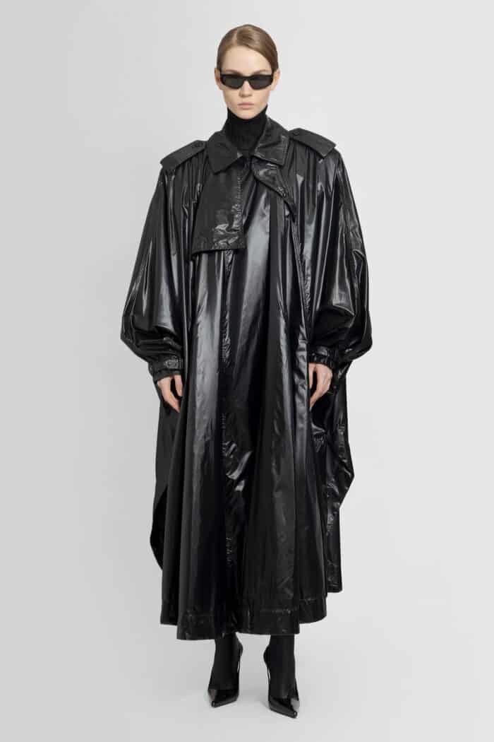 SAINT LAURENT Padded Nylon Cape Coat