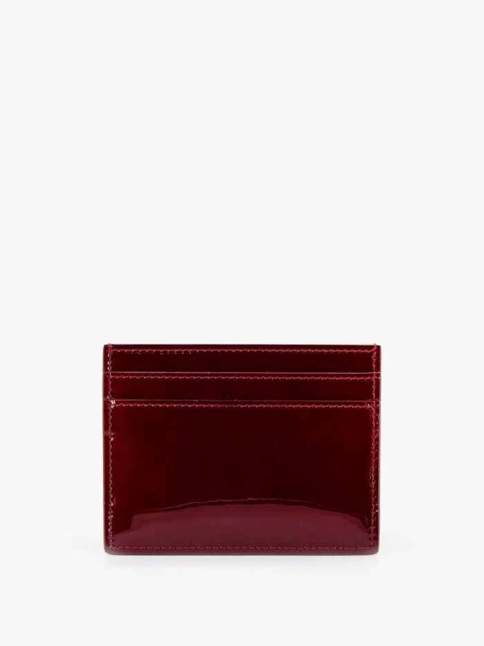 Saint Laurent Patent Leather Card Holder With Engraved Ogo On The Front